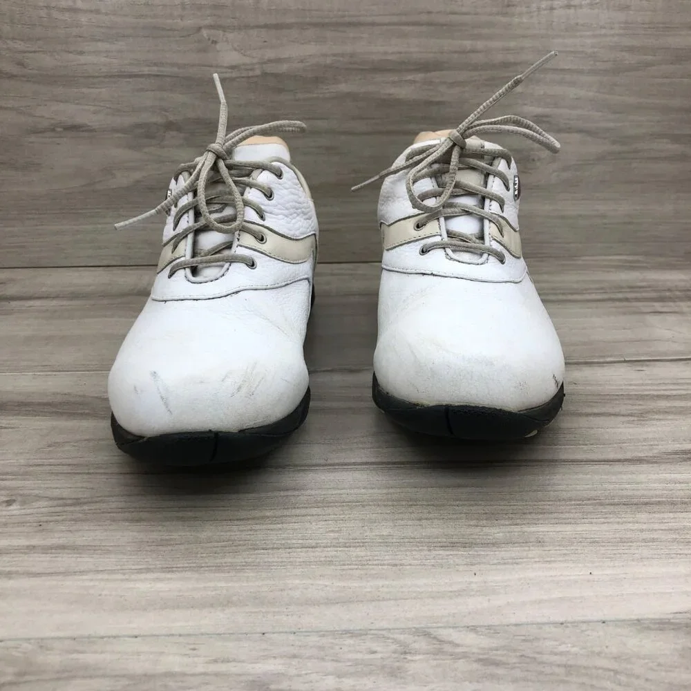 Etonic Golf Shoes Women's 7 White Lace Up Soft Spike Cleats